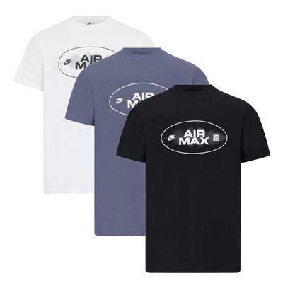 Nike Air Max T-Shirts 3 Pack Black/Blue/White